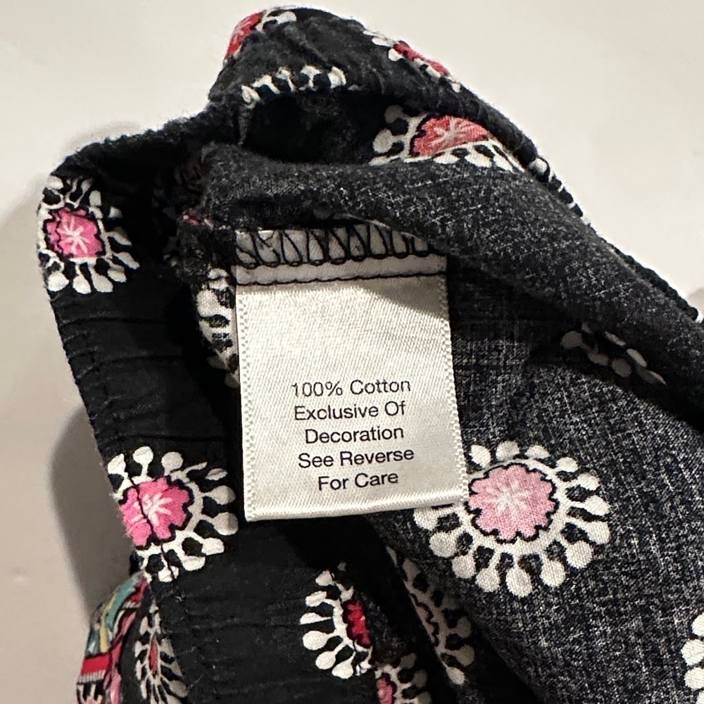 Vera Bradley Black and Pink Patterned Women's Sleep PJ lounge Shorts Size S - Picture 9 of 10